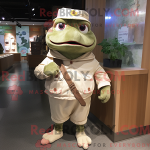 Cream Frog maskot kostume...