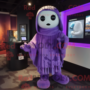 Purple Ghost mascot costume...