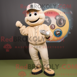 Beige baseballhanske...