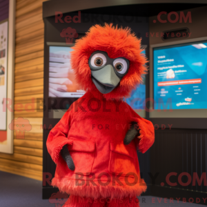 Red Emu mascot costume...