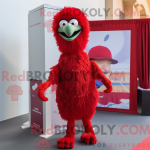 Red Emu mascot costume...