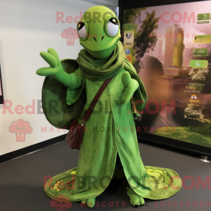 Olive Snake mascot costume...