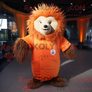 Orange Porcupine maskot...