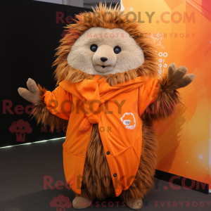 Orange Porcupine maskot...