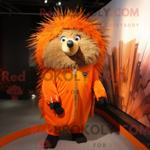 Orange Porcupine maskot...