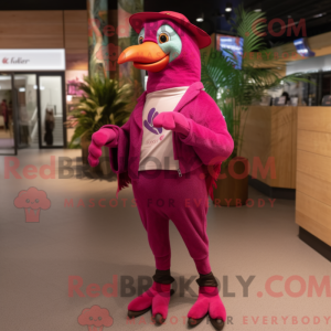 Magenta Woodpecker mascot...