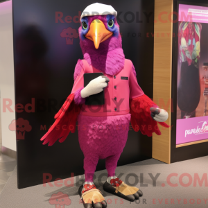 Magenta Specht Maskottchen...