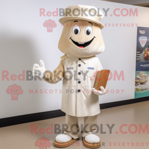 Beige Aglet-mascottekostuum...