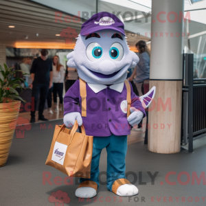 Lilla Fish And Chips maskot...