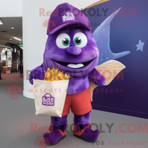 Lilla Fish And Chips maskot...