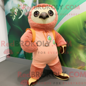 Peach Sloth maskodraktfigur...