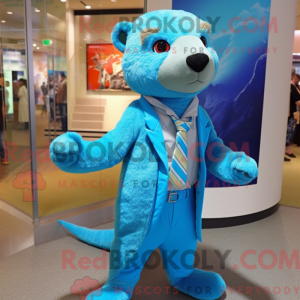 Sky Blue Mongoose mascot...