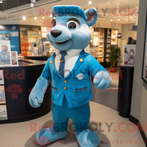 Sky Blue Mongoose mascot...