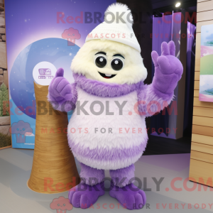 Lavender Ice mascot costume...