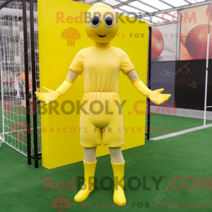 Lemon Yellow Soccer Goal...