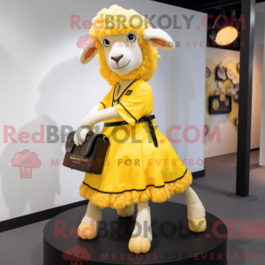 Gule får maskot kostume...