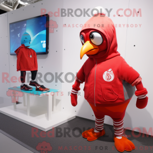 Red Pigeon mascot costume...