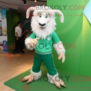 Green Angora Goat mascot...