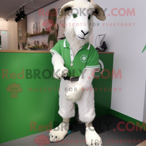 Green Angora Goat mascot...