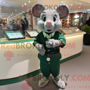 Green Mouse mascot costume...