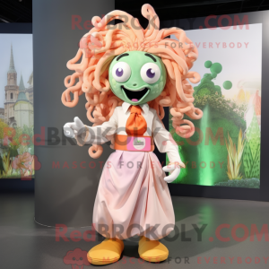 Peach Medusa maskot kostume...