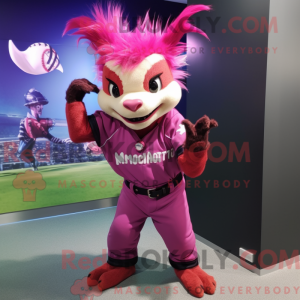 Magenta Chupacabra mascot...