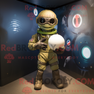 Oliven Astronaut maskot...