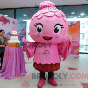 Pink Cupcake mascot costume...