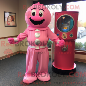 Pink Gumball Machine maskot...