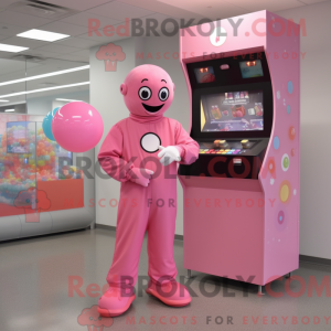 Pink Gumball Machine maskot...