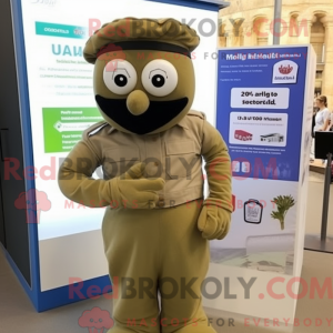 Olive Mummy-mascottekostuum...