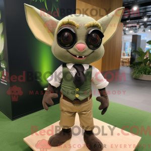 Olive Bat maskot drakt...