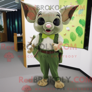 Olive Bat maskot drakt...