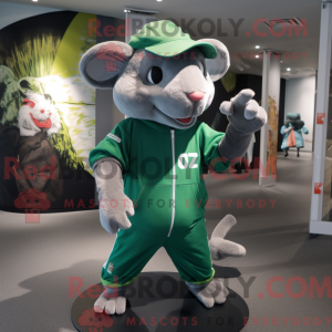 Green Rat mascot costume...