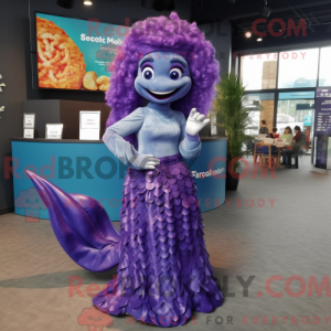 Purple Mermaid mascot...