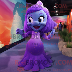 Purple Mermaid mascot...