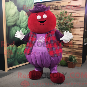 Red Cabbage mascot costume...