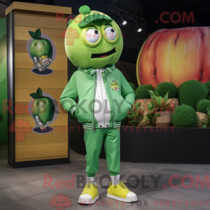 Green Lemon mascot costume...