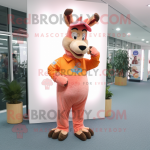 Peach Donkey maskot kostume...