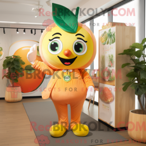 Peach Lemon mascot costume...