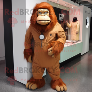 Tan Orangutang maskot...