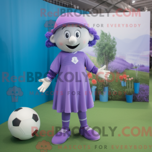 Lavendel voetbal mascotte...