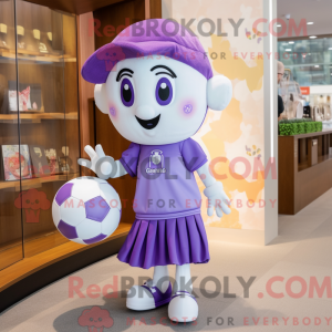 Lavender Soccer Ball mascot...