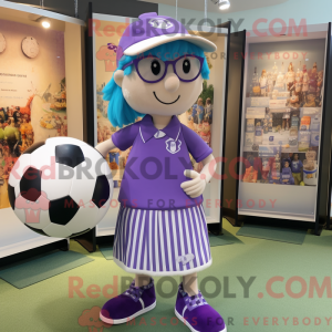 Lavendel fodbold maskot...