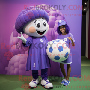Lavender Soccer Ball mascot...
