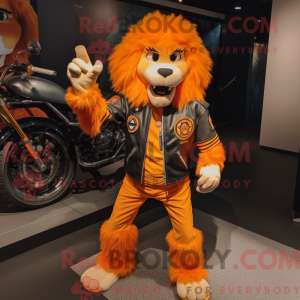 Orange Tamer Lion mascot...