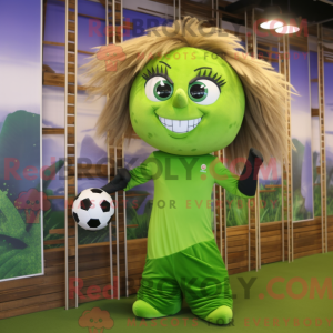 Olive Soccer Goal mascot...