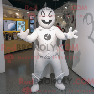 Hvid Superhelte maskot...