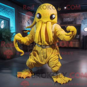 Lemon Yellow Kraken mascot...