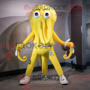 Lemon Yellow Kraken mascot...